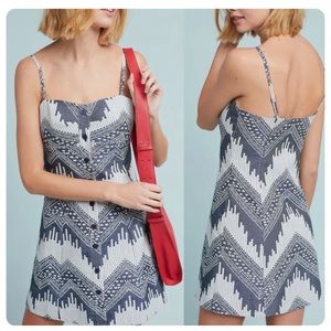 Anthropologie Hutch, (slim & short) 4P, navy white dress